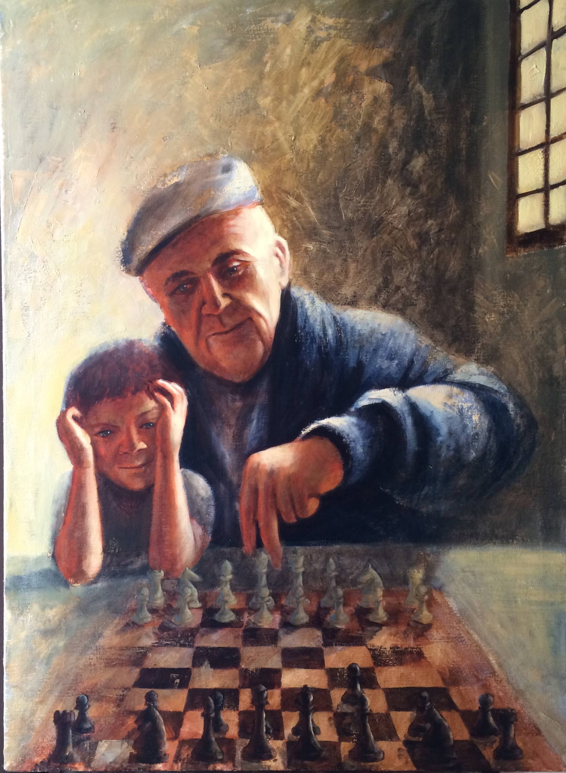 Дед с внуком играют в шашки. Шахматисты картина Джеймса Норткота. Шахматисты картина Ретча.